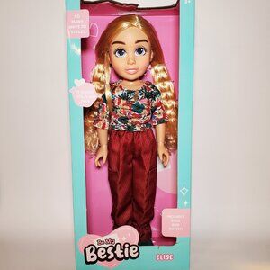 Be My Bestie "Elise" 18" Doll Floral Top Burgundy Pants Blue Eyes NEW IN BOX